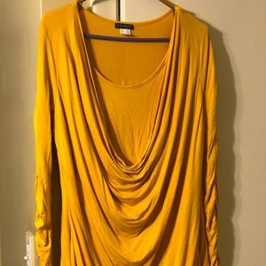 Venus Yellow Draped Shirt